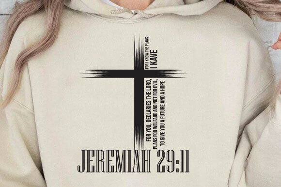 Bible Verse Cross PNG for T-Shirt Designs