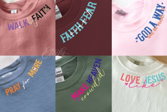 Christian Neck Design SVG PNG Bundle: T-Shirt Designs
