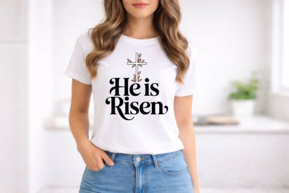 He is Risen Christian Easter Shirt & T-Shirt Designs