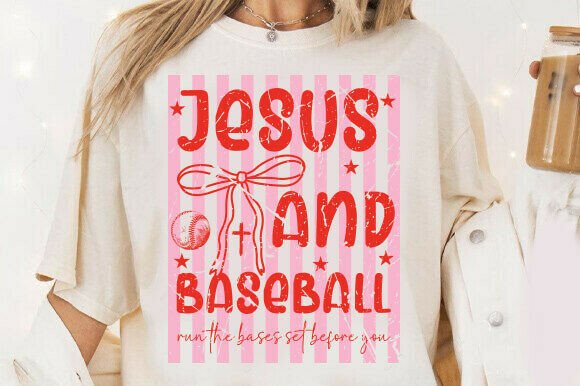Jesus and Baseball PNG, Christian SVG for T-Shirt Designs