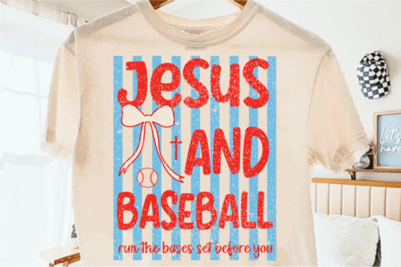 Jesus and Baseball SVG PNG for T-Shirt Designs