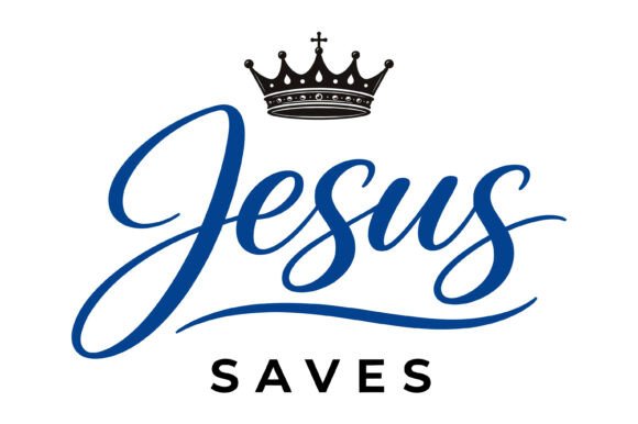 Jesus Saves Christian Faith Typography for T-Shirt Designs