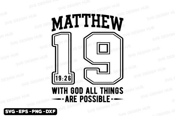 Matthew 19 SVG for T-Shirt Designs