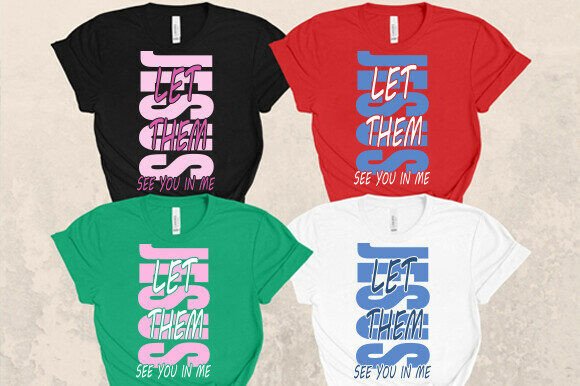 Retro God Jesus Let Them Svg for T-Shirt Designs