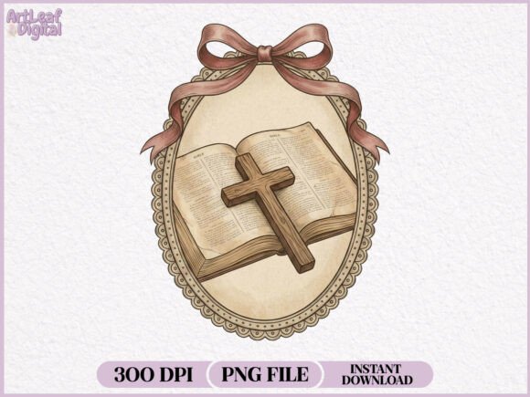 Thrifting Vintage Christian Cross PNG for T-Shirt Designs